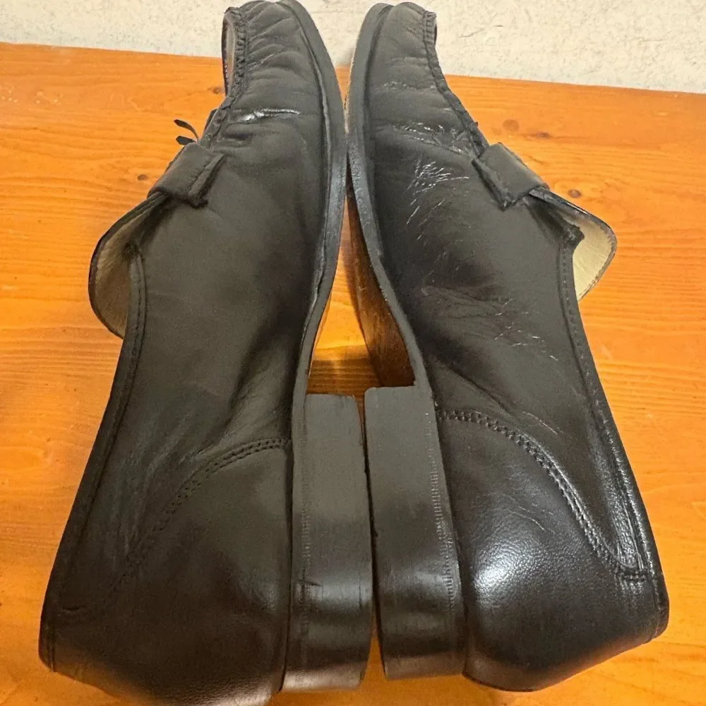 Nunn Bush Classic Black Tassel Moc Toe Leather Loafers Mens Dress Shoes Size 9.5